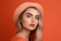 Fashionable hat beautiful woman. Generate Ai Product Image 1