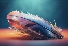 Feather pastel colors art. Generate Ai Product Image 1