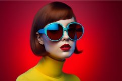 Female colorful retro. Generate Ai Product Image 1