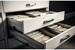 File cabinet drawer storage. Generate Ai Product Image 1