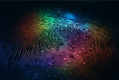 Fingerprint colorful. Generate Ai Product Image 1