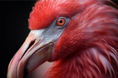 Striking Flamingo closeup head. Generate Ai Product Image 1