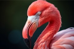 Vivid Flamingo closeup head. Generate Ai Product Image 1