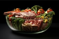 Food bowl meat vegetables. Generate Ai Product Image 1