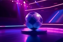 Soccer ball show stage. Generate Ai Product Image 1