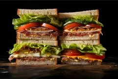 Nutritious Fresh sandwiches. Generate Ai Product Image 1