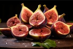 Vibrant Fresh sliced figs. Generate Ai Product Image 1