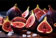Fresh sliced figs. Generate Ai Product Image 1