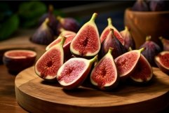 Juicy Fresh sliced figs. Generate Ai Product Image 1