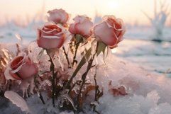 Durable Frozen ice flowers. Generate Ai Product Image 1