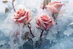 Frozen ice flowers. Generate Ai Product Image 1