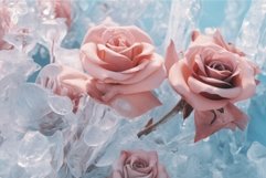 Intricate Frozen ice flowers. Generate Ai Product Image 1