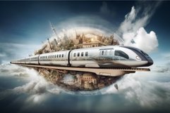 Fast modern train. Generate Ai Product Image 1