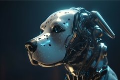 Cute robot dog head. Generate Ai Product Image 1