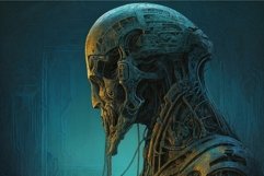 Robot head. Generate Ai Product Image 1