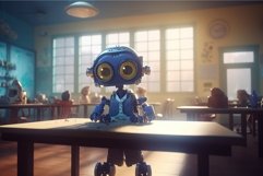 Futuristic school robot. Generate Ai Product Image 1