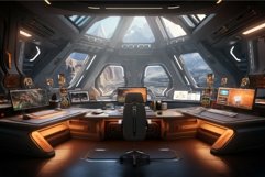 Sleek Futuristic spaceship. Generate Ai Product Image 1