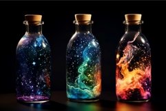 Galaxy bottle dust. Generate Ai Product Image 1