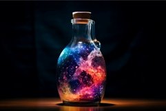 Sparkling Galaxy bottle dust. Generate Ai Product Image 1