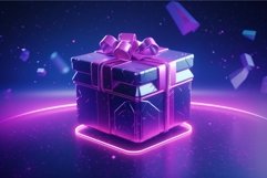 Gift box 3d universe. Generate Ai Product Image 1