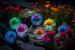 Flower glass balls. Generate Ai Product Image 1