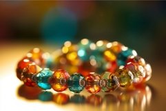 Glass beads bracelet. Generate ai Product Image 1