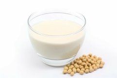 Glass soy milk. Generate Ai Product Image 1