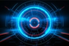 Notable Glowing cyber target circle. Generate Ai Product Image 1