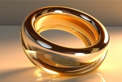 Gold ring beige. Generate AI Product Image 1