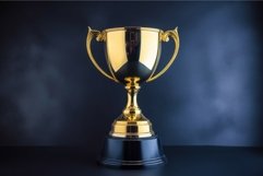 Golden trophy cup. Generate Ai Product Image 1