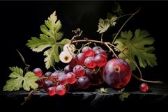 Gooseberry on black background Product Image 1