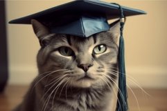 Graduate cat school. Generate AI Product Image 1