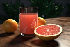 Grapefruit juice glass. Generate Ai Product Image 1
