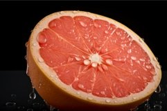 Grapefruit on black background Product Image 1