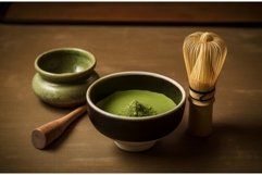 Green matcha powder. Generate Ai Product Image 1
