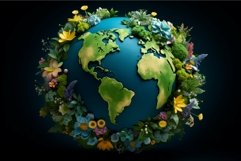 Pristine Green planet earth cover. Generate Ai Product Image 1