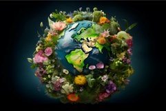 Tranquil Green planet earth cover. Generate Ai Product Image 1