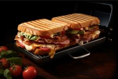 Appetizing Grill maker sandwiches. Generate Ai Product Image 1