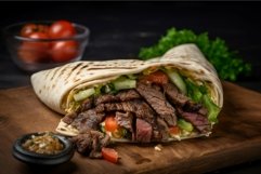 Flavorful Fresh donner grilled food. Generate Ai Product Image 1