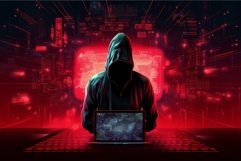 Dynamic Hacker mockup background. Generate Ai Product Image 1