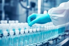 Hand sanitary medical vials. Generate Ai Product Image 1