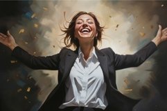 Successful Happy businesswoman. Generate Ai Product Image 1