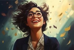 Ambitious Happy businesswoman. Generate Ai Product Image 1