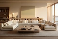 Living villa interior tea ceremony. Generate Ai Product Image 1