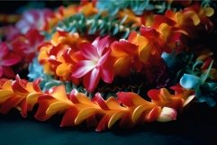 Hawaii garland flowers. Generate Ai Product Image 1