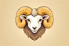 Outdoorsy Head cute ram nature. Generate Ai Product Image 1