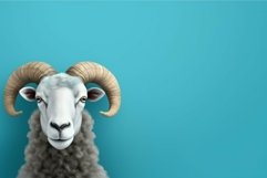 Robust Head cute ram nature. Generate Ai Product Image 1