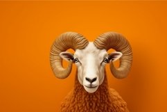 Energetic Head cute ram nature. Generate Ai Product Image 1