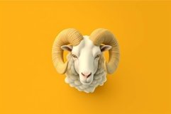 Head cute ram nature. Generate Ai Product Image 1