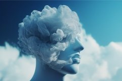 Head made cloud. Generate Ai Product Image 1